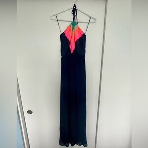 Jealous Tomato navy halter maxi dress